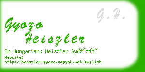 gyozo heiszler business card